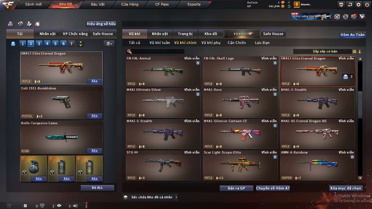shop acc cf uy tin gia re